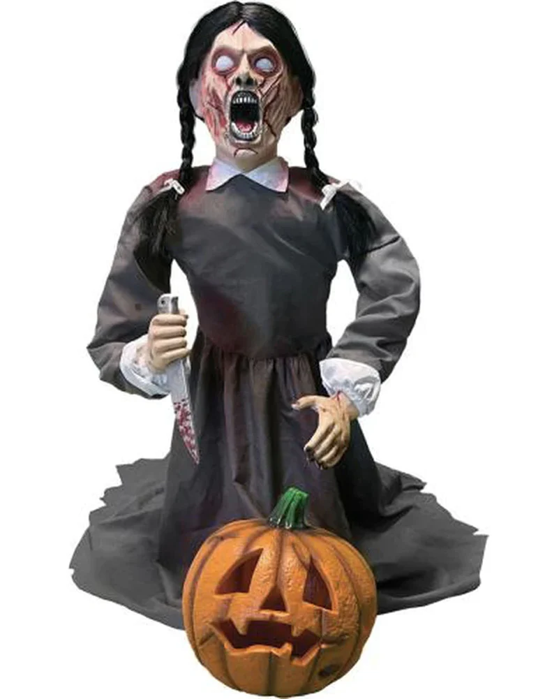 Animated Lunging Pumpkin Carver Prop 91cm (US PLUG)