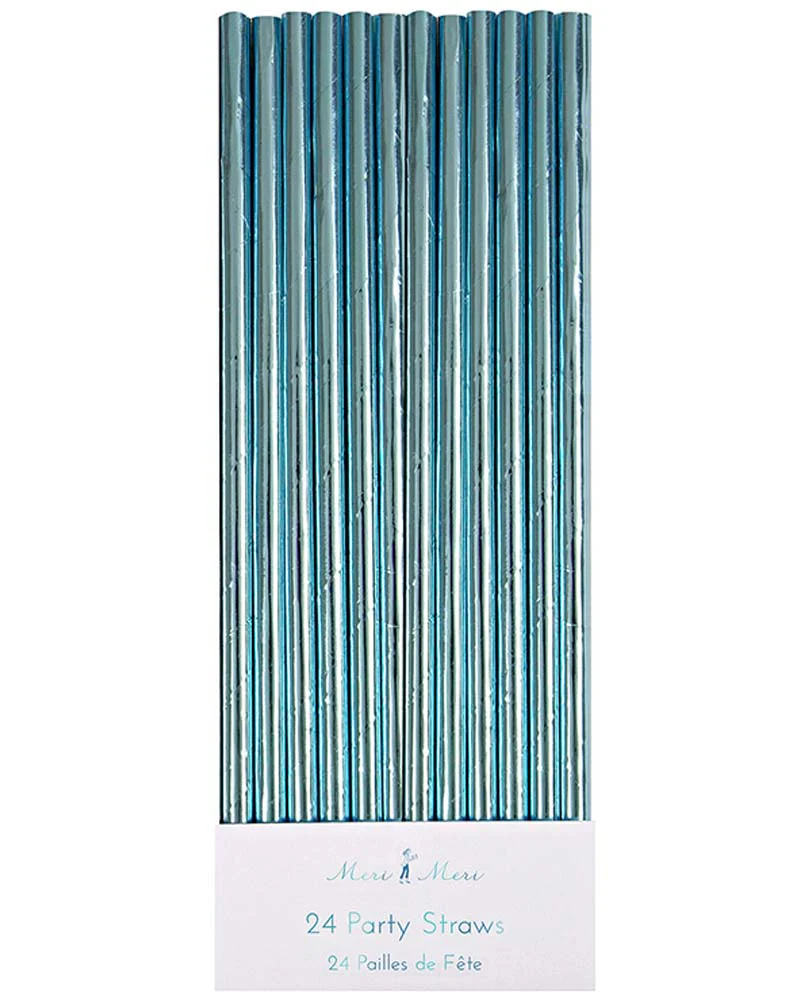 Aqua Foil Straws Pack of 24