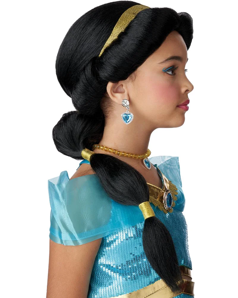 Arabian Princess Black Ponytail Kids Wig - Image 2