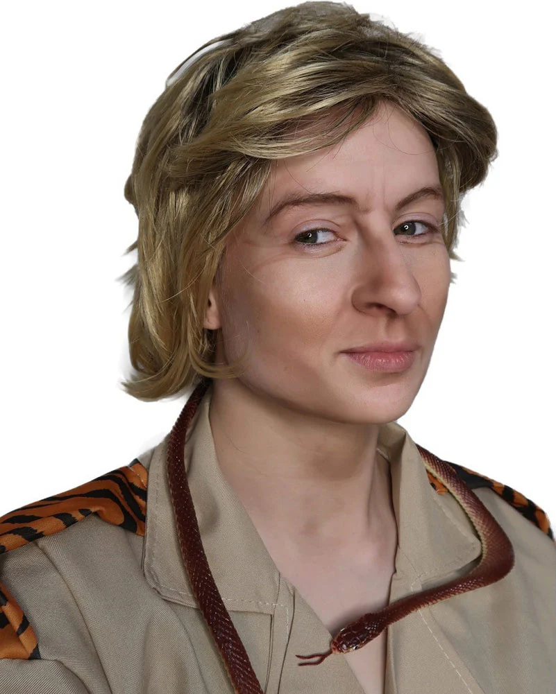 Aussie Crocodile Man Short Blonde Wig - Image 2