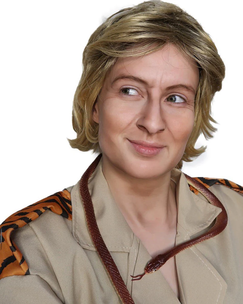 Aussie Crocodile Man Short Blonde Wig - Image 3
