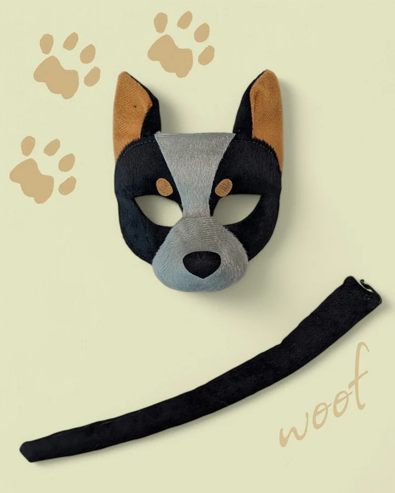 Aussie Dog Deluxe Mask and Tail Set - Image 2