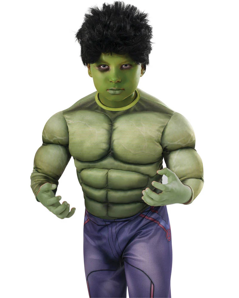Avengers Age of Ultron Hulk Black Kids Wig - Image 2