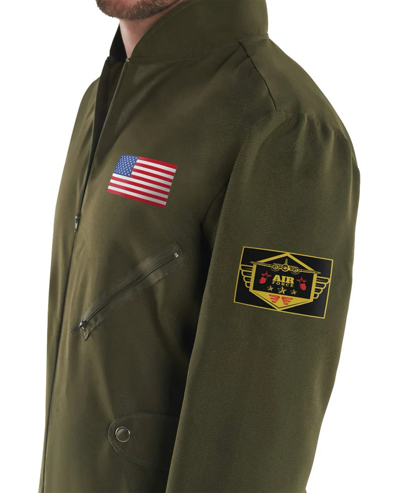 Aviator Jumpsuit Mens Costume - Image 5