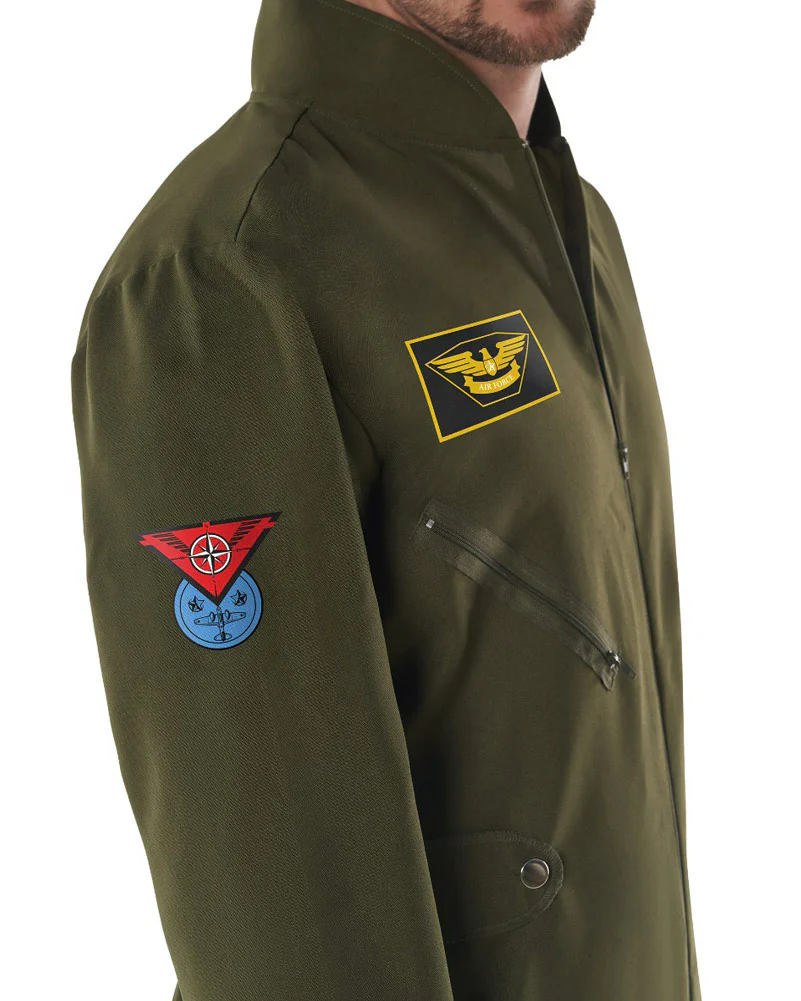 Aviator Jumpsuit Mens Costume - Image 6