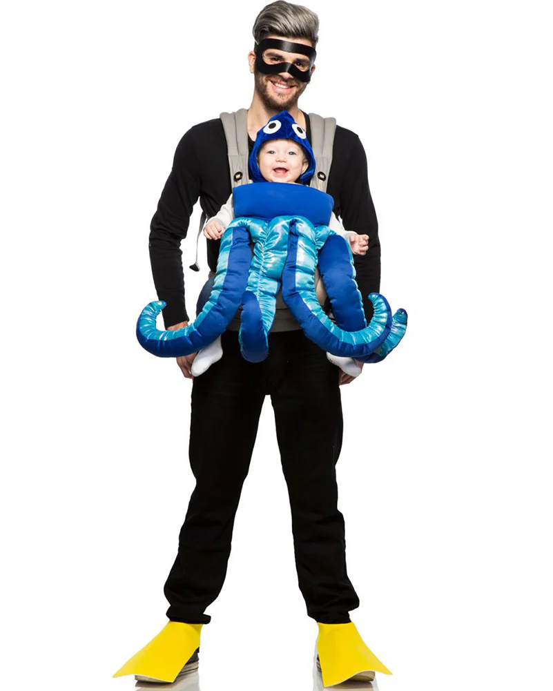 Baby and Me Expert Diver and Squirmy Octopus Baby and Adult Costume - Image 2