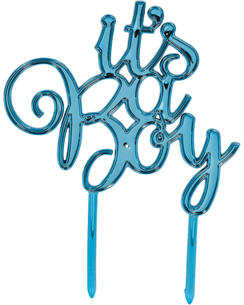 Baby Shower Its a Boy Plastic Cake Topper