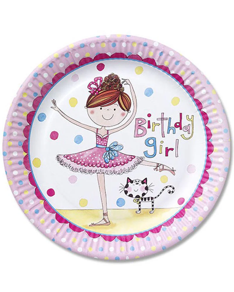 Ballerina 23cm Paper Plates Pack of 8