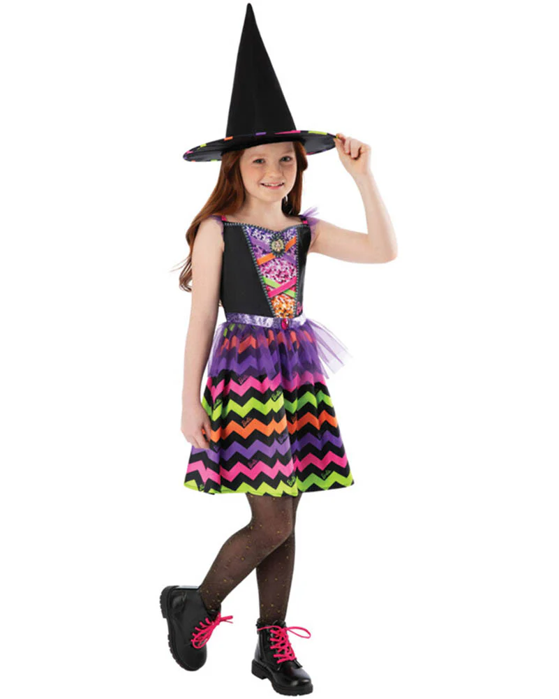 Barbie Colourful Witch Girls Costume - Image 3