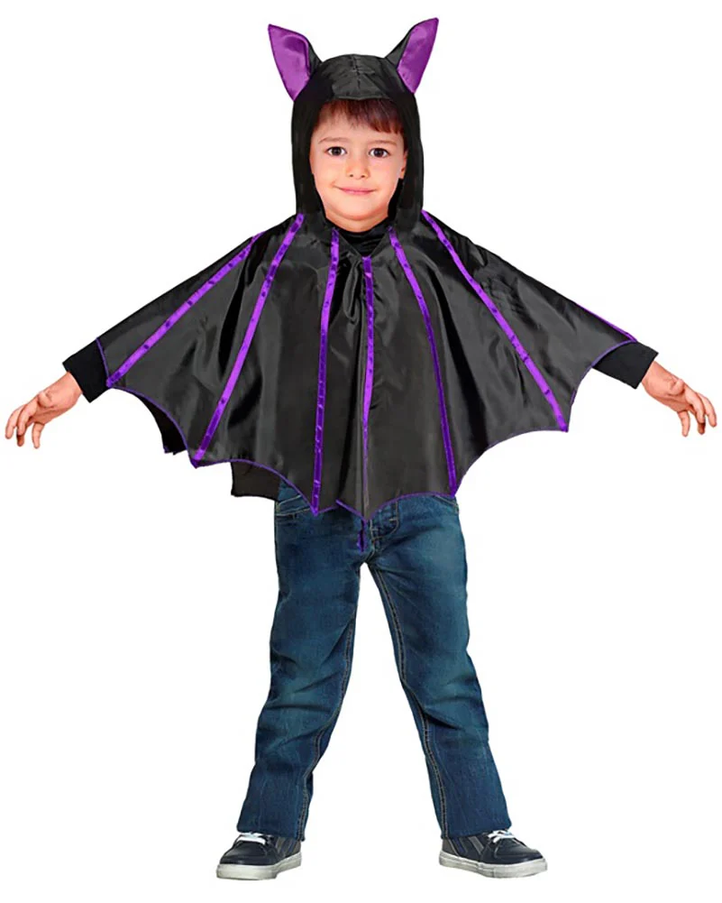 Bat Poncho Kids Costume - Image 2