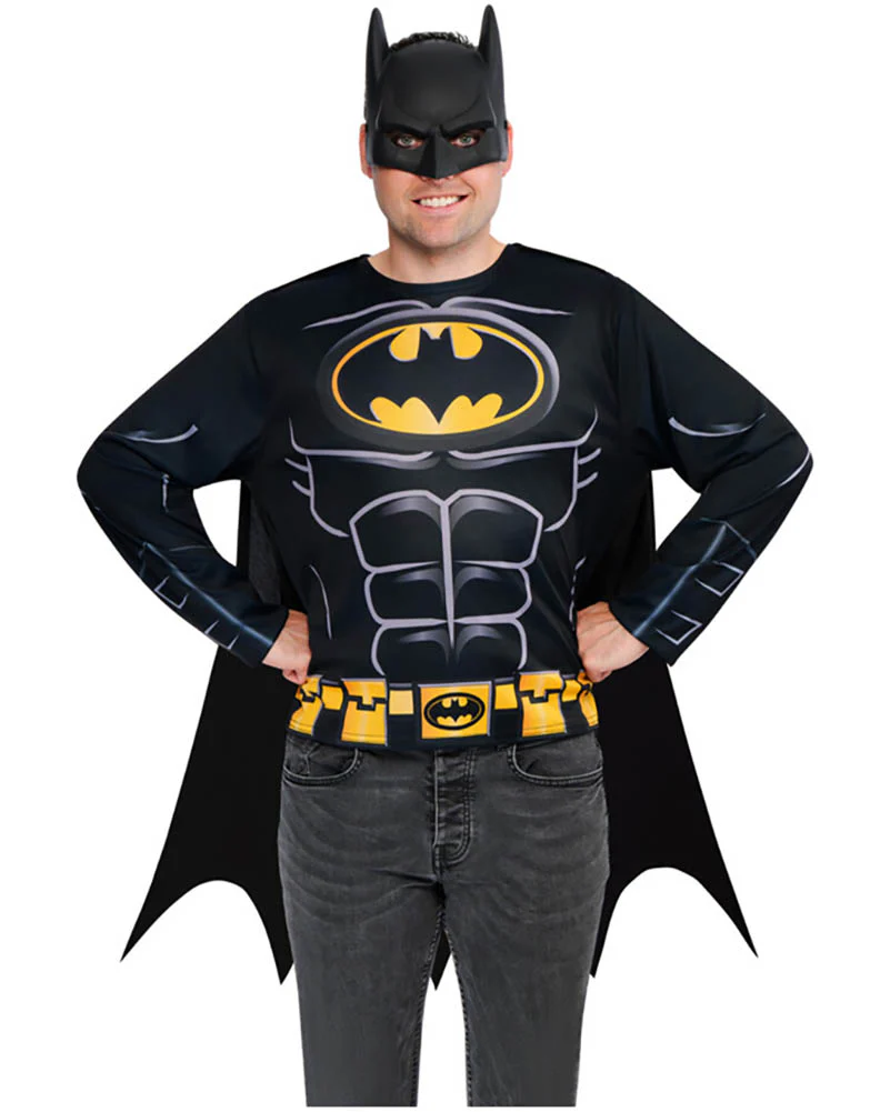 Batman Adult Shirt Cape and Mask Set - Image 5