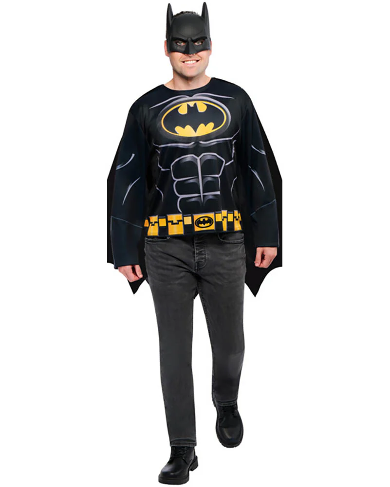 Batman Adult Shirt Cape and Mask Set - Image 9
