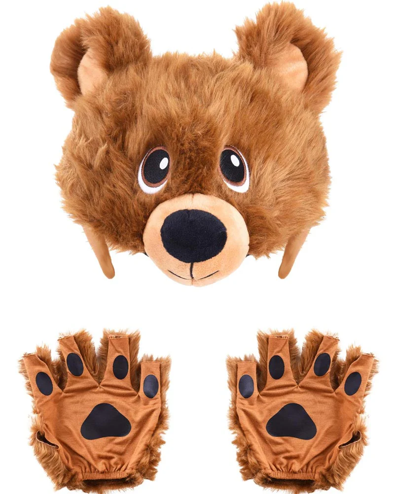 Bear Plush Headband and Paws Deluxe Set - Image 3