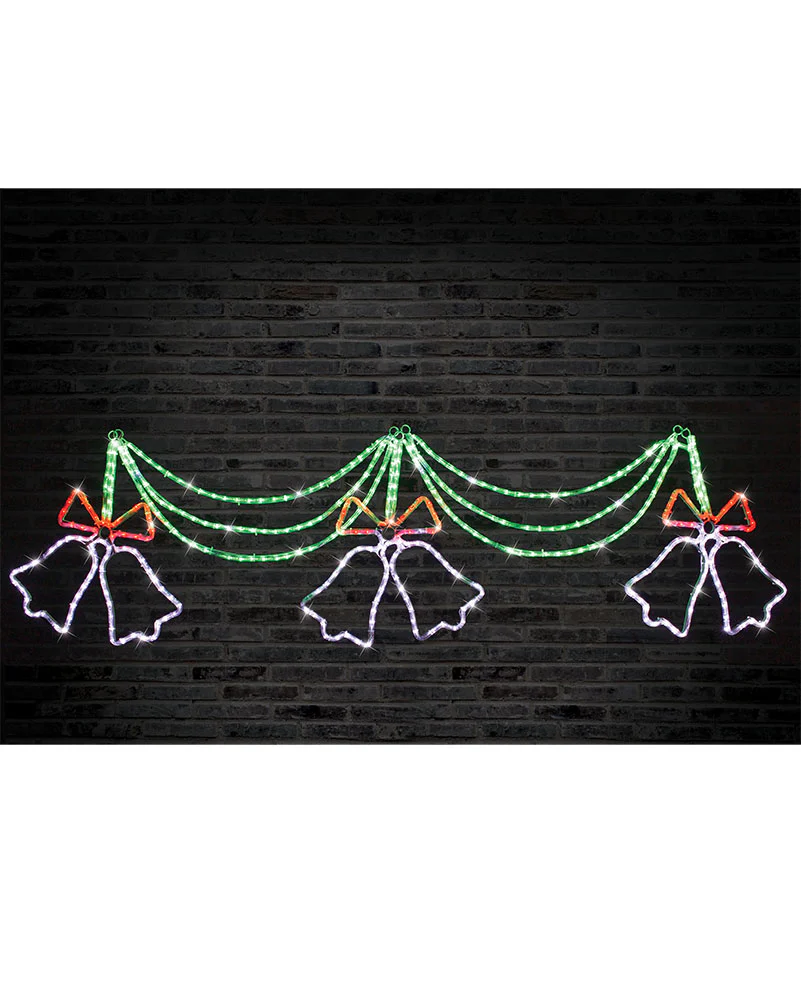 Bells and Drapes Twinkle Christmas LED Ropelight 1.9m - Image 3