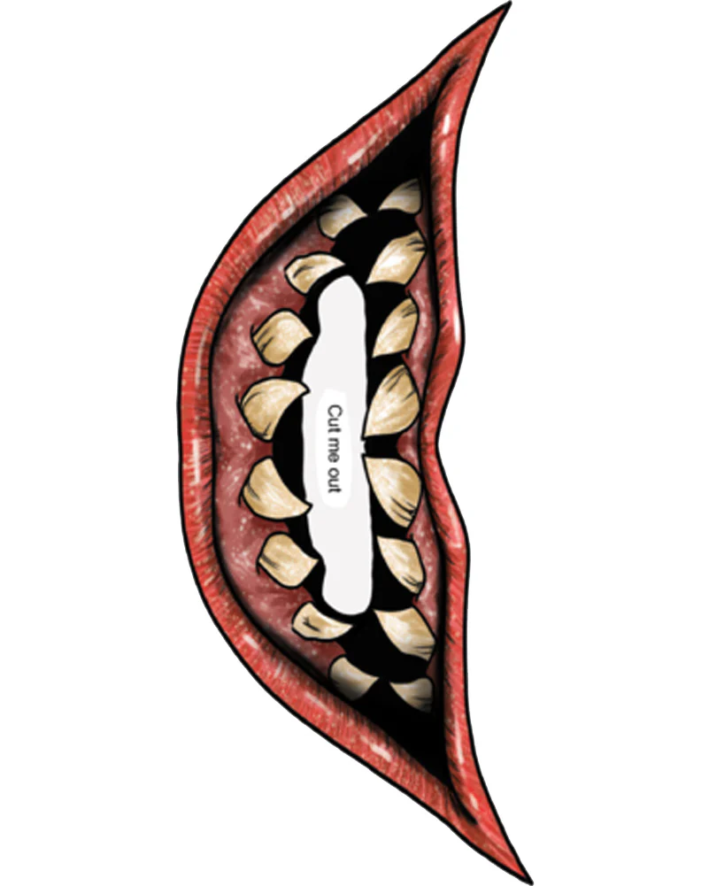 Big Mouth Clown Temporary Tattoo - Image 2