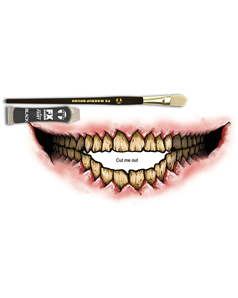 Big Mouth Evil Grin Tattoo Set - Image 2