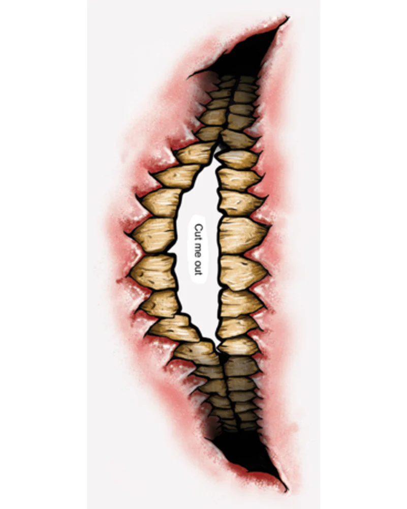 Big Mouth Evil Grin Tattoo Set - Image 3