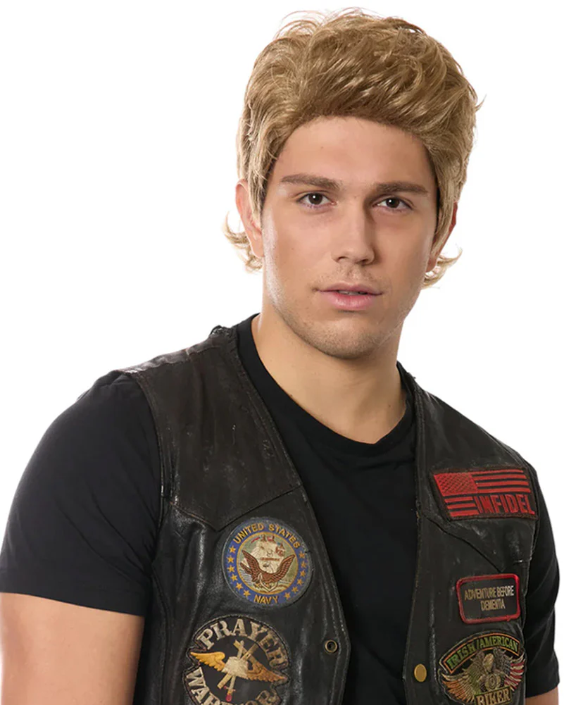 Biker Boy Short Blonde Wig