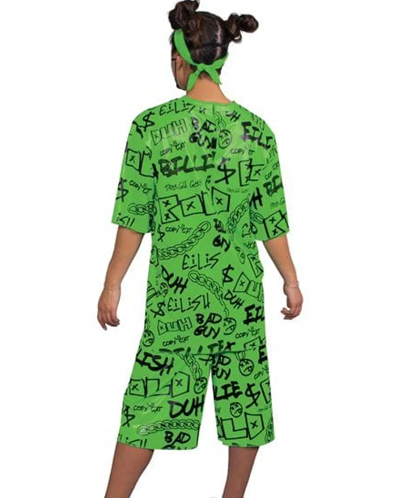 Billie Eilish Green Classic Adult Costume - Image 2
