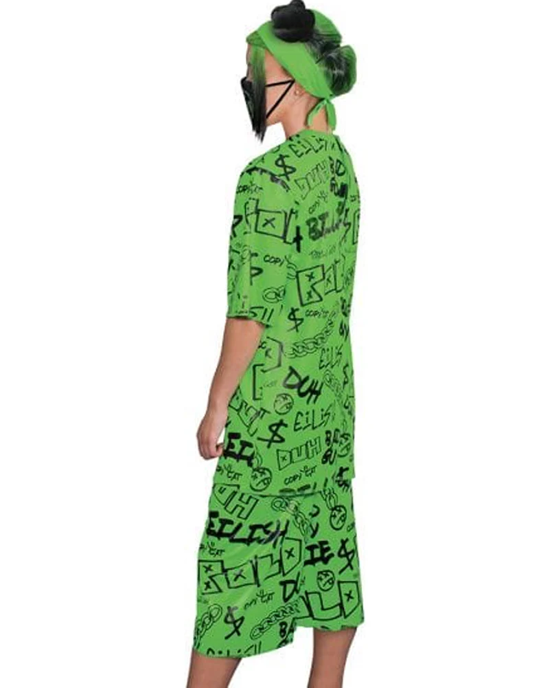 Billie Eilish Green Classic Adult Costume - Image 3