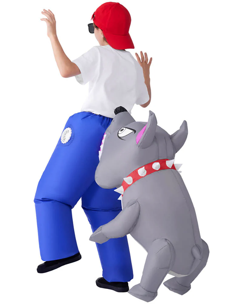 Bitten By a Bulldog Inflatable Kids Costume - Image 2