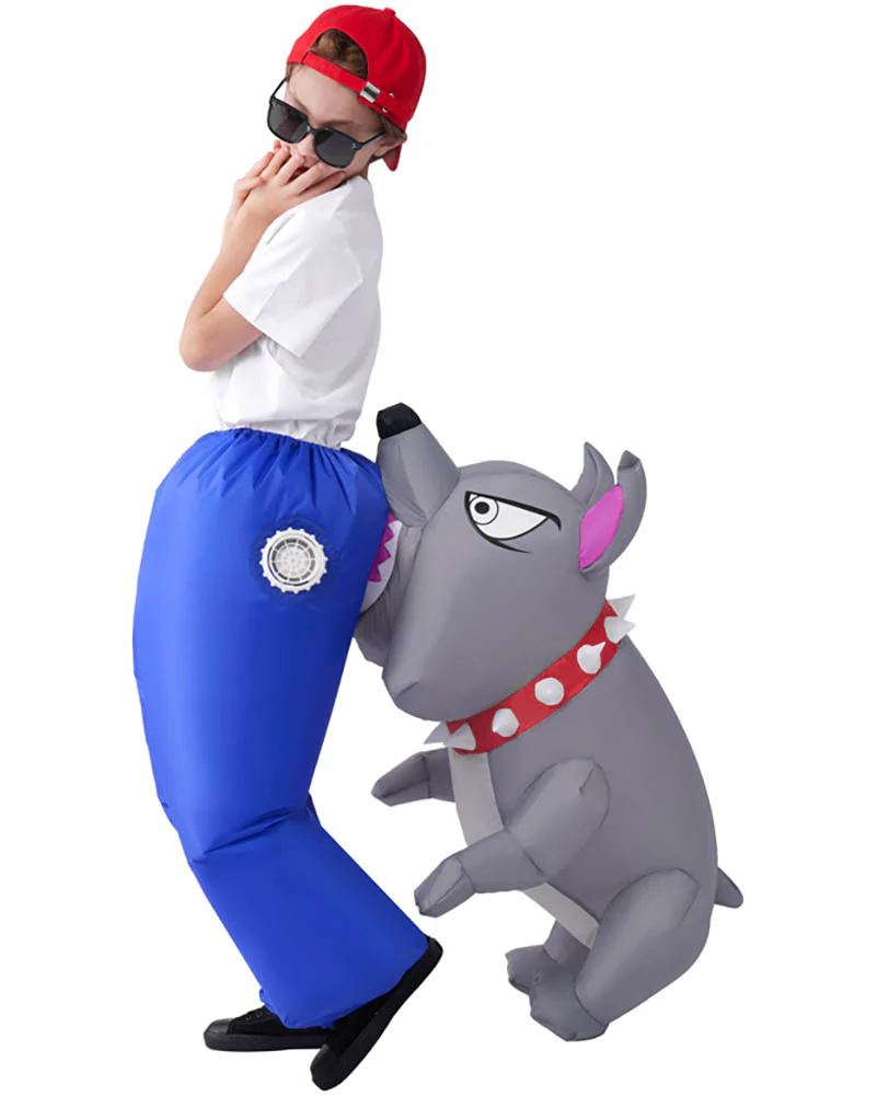 Bitten By a Bulldog Inflatable Kids Costume - Image 3
