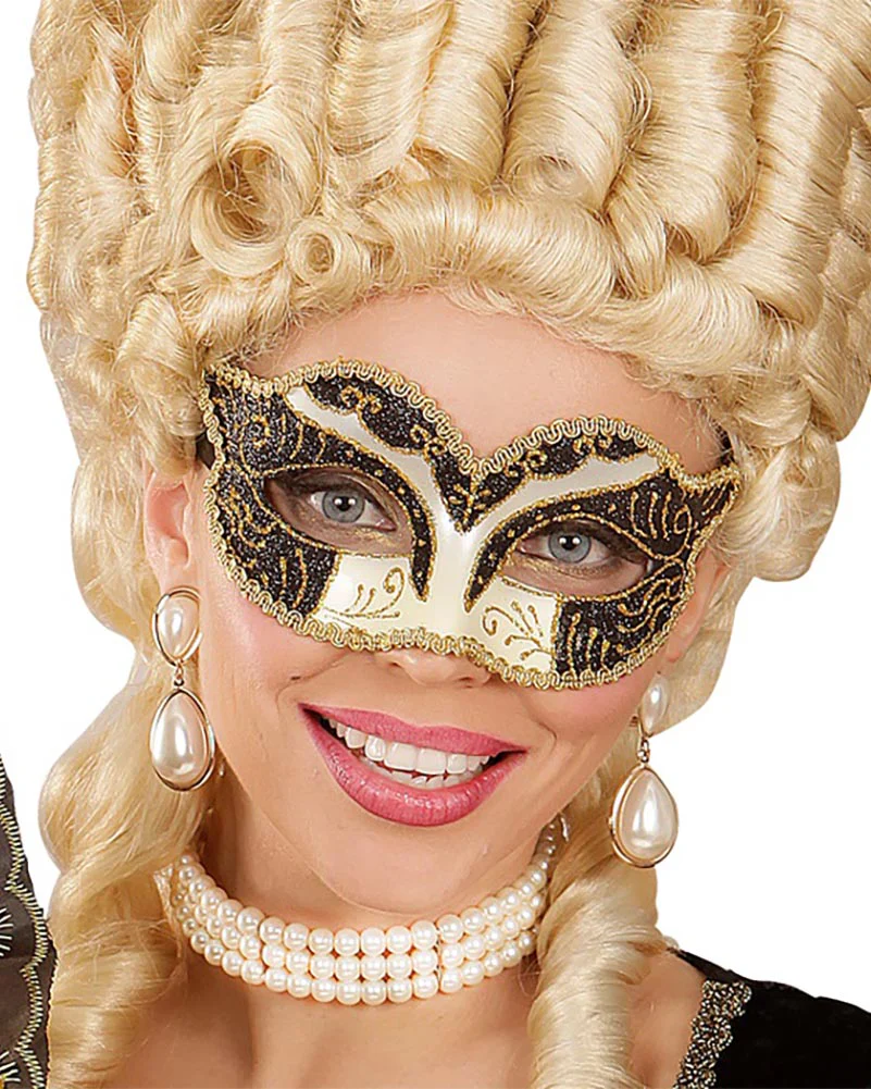 Black and Gold Duchess Eye Mask - Image 2
