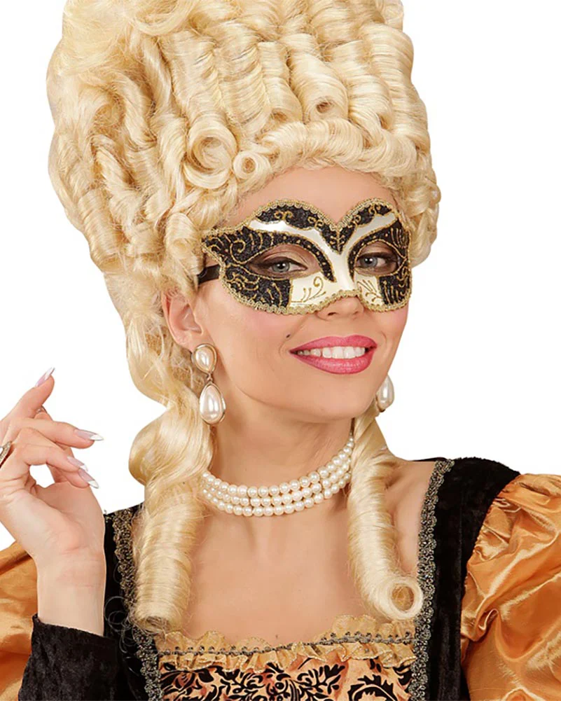 Black and Gold Duchess Eye Mask - Image 3