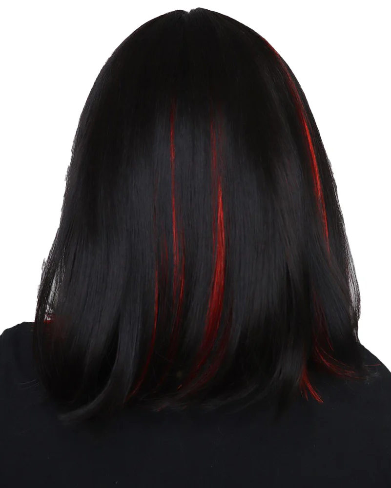 Black and Red Two Tone Heat Resistant Premium Bob Wig - Image 2