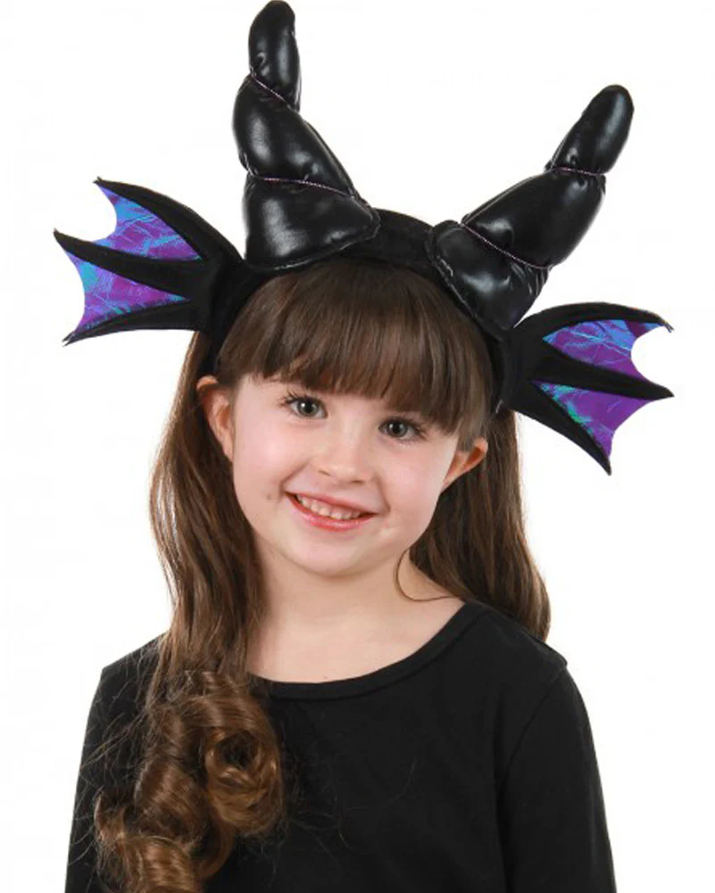 Black Dragon Deluxe Horns Plush Deluxe Headband - Image 2