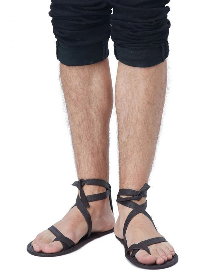 Black Egyptian Mens Sandals