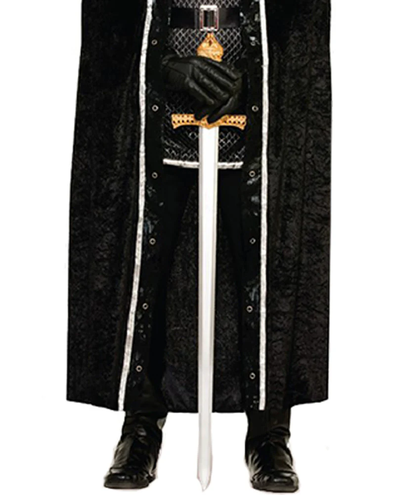 Black Faux Fur Trim Cape - Image 3