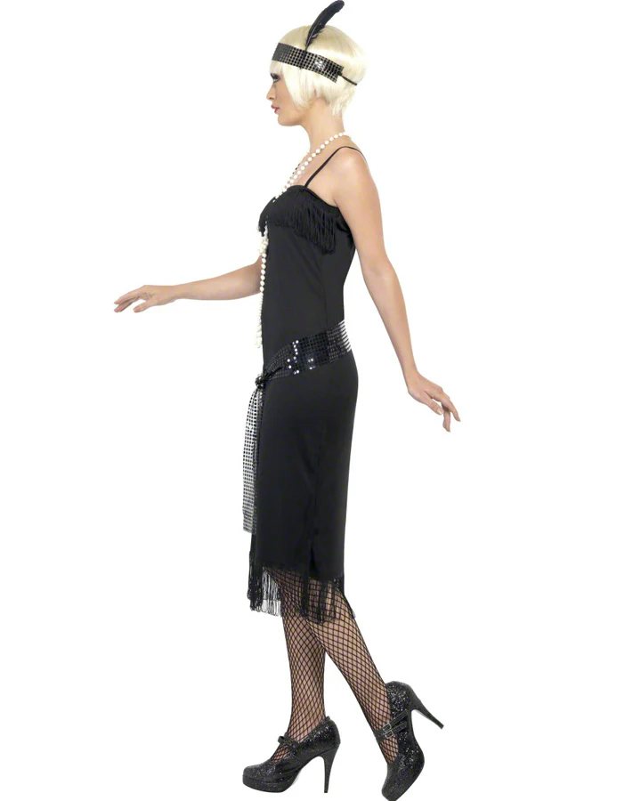 20s Black Flapper Womens Costume - Image 2