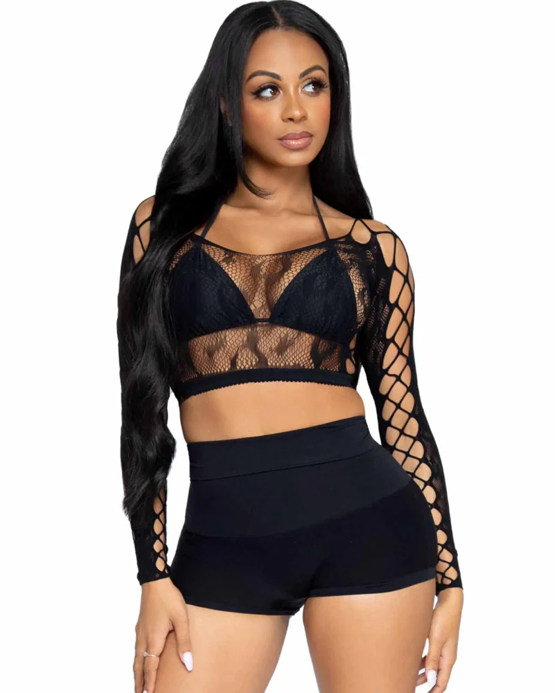 Black High Waist Shape Wear Shorts - Image 2