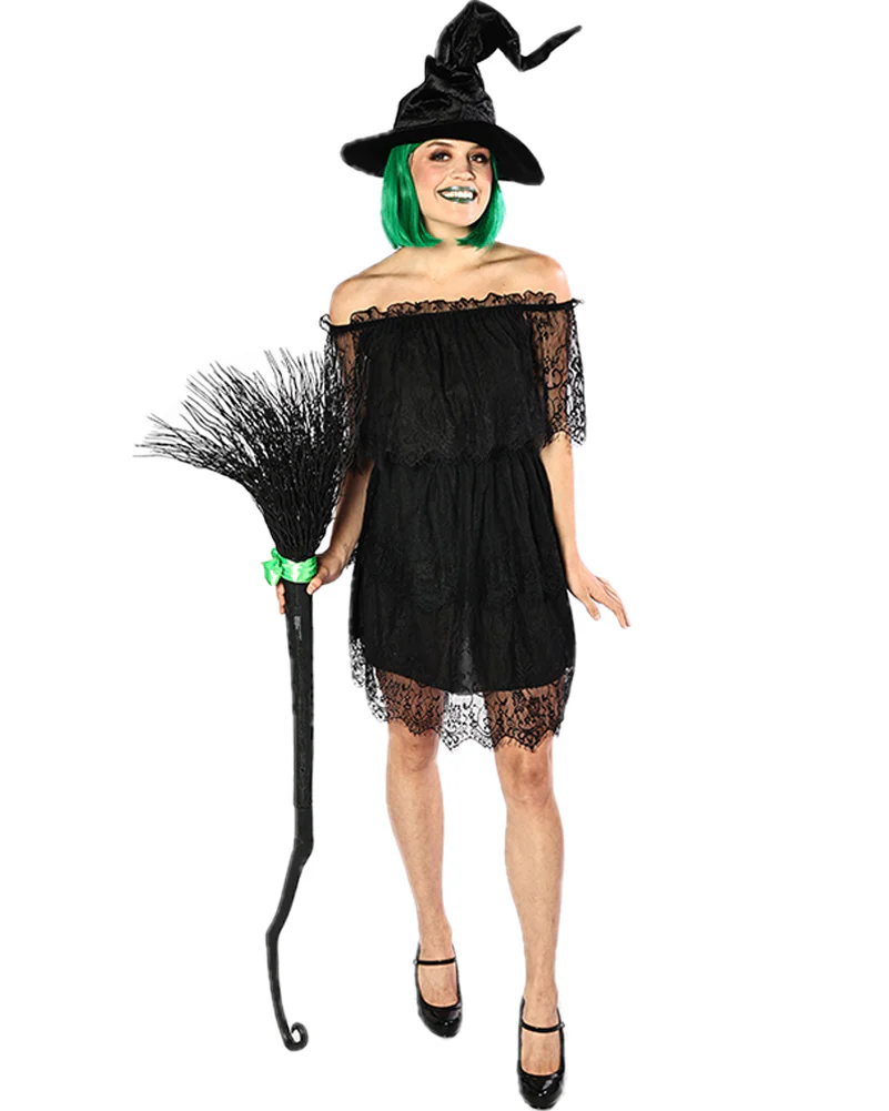 Black Lace Halloween Womens Dress - Image 4