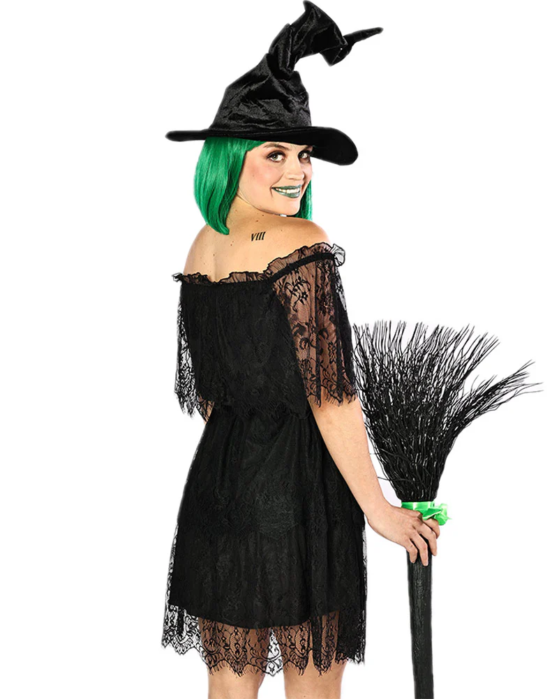 Black Lace Halloween Womens Dress - Image 5