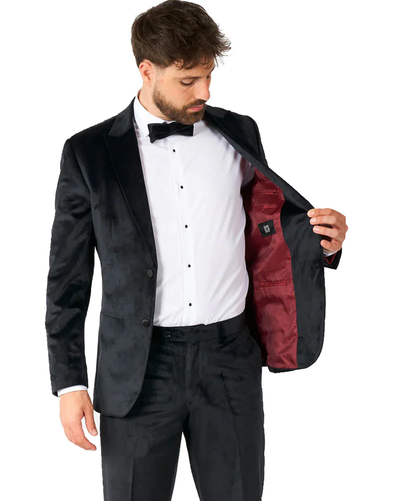 Black Midnight Velvet Opposuit Mens Tuxedo - Image 3