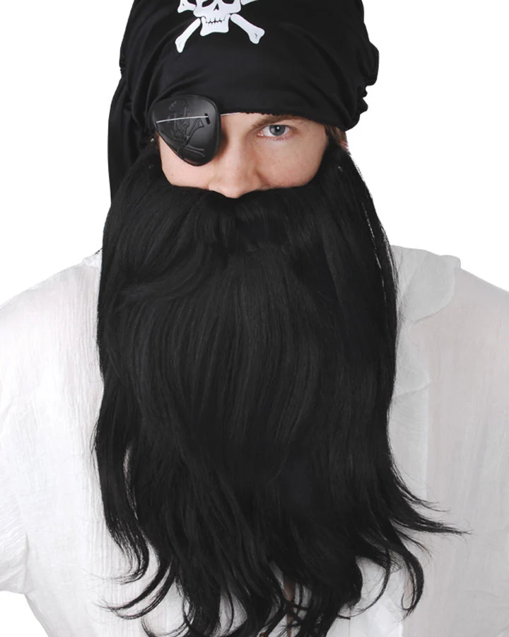 Black Pirate Beard and Moustache