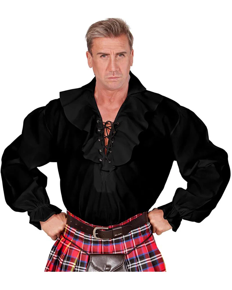Black Pirate Mens Shirt - Image 2