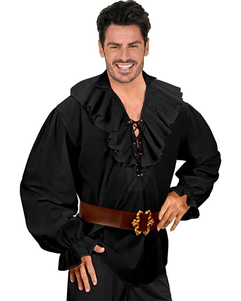 Black Pirate Mens Shirt - Image 3