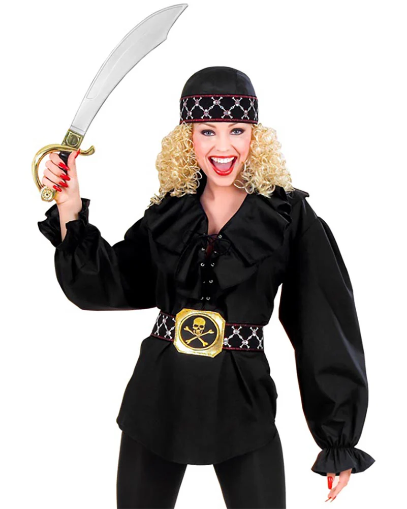 Black Pirate Womens Shirt - Image 2