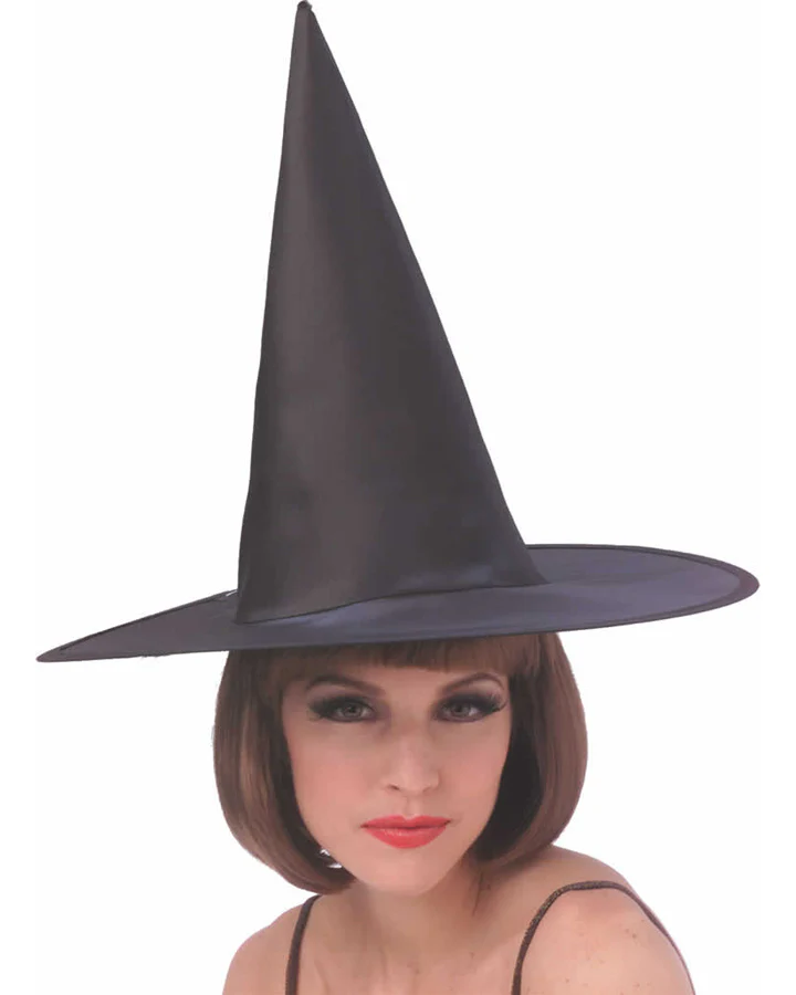 Black Satin Witch Hat