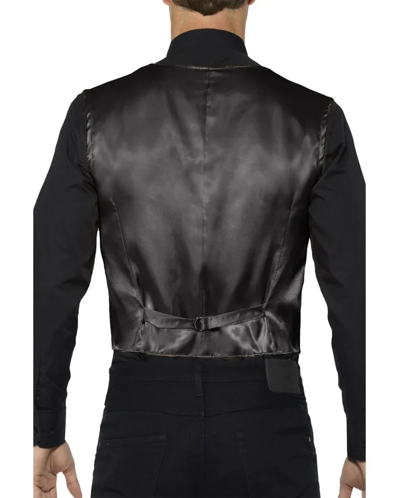 Black Sequin Waistcoat - Image 2
