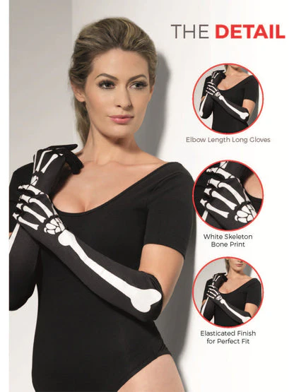 Black Skeleton Gloves - Image 3