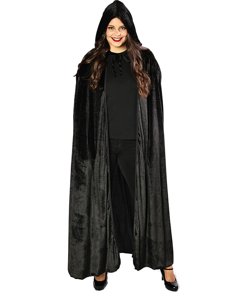 Black Velvet Deluxe Adults Cape - Image 2
