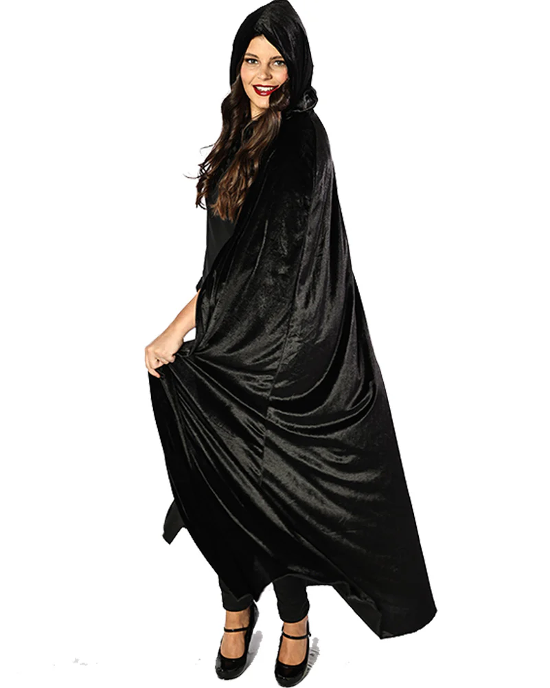 Black Velvet Deluxe Adults Cape - Image 3