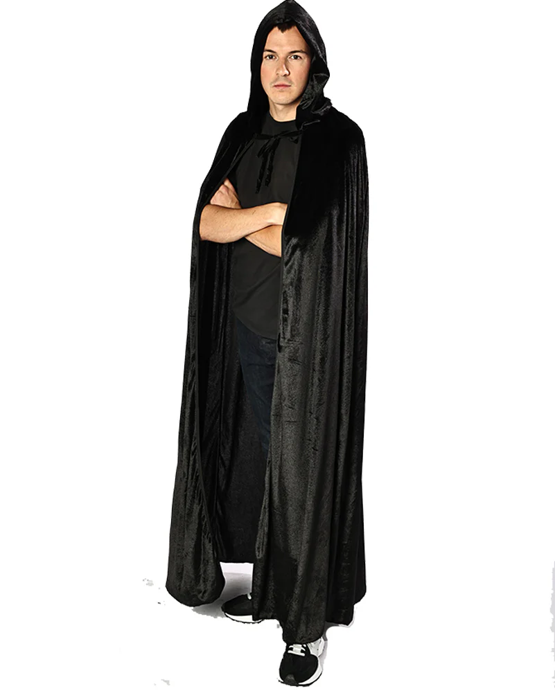 Black Velvet Deluxe Adults Cape - Image 4