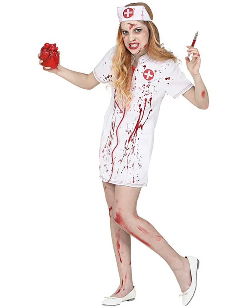 Bloody Zombie Nurse Girls Costume - Image 4