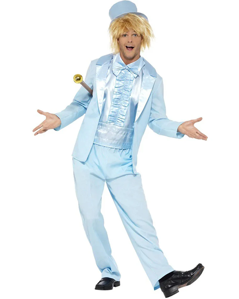 Blue 90s Stupid Tuxedo Mens Costume - Image 2