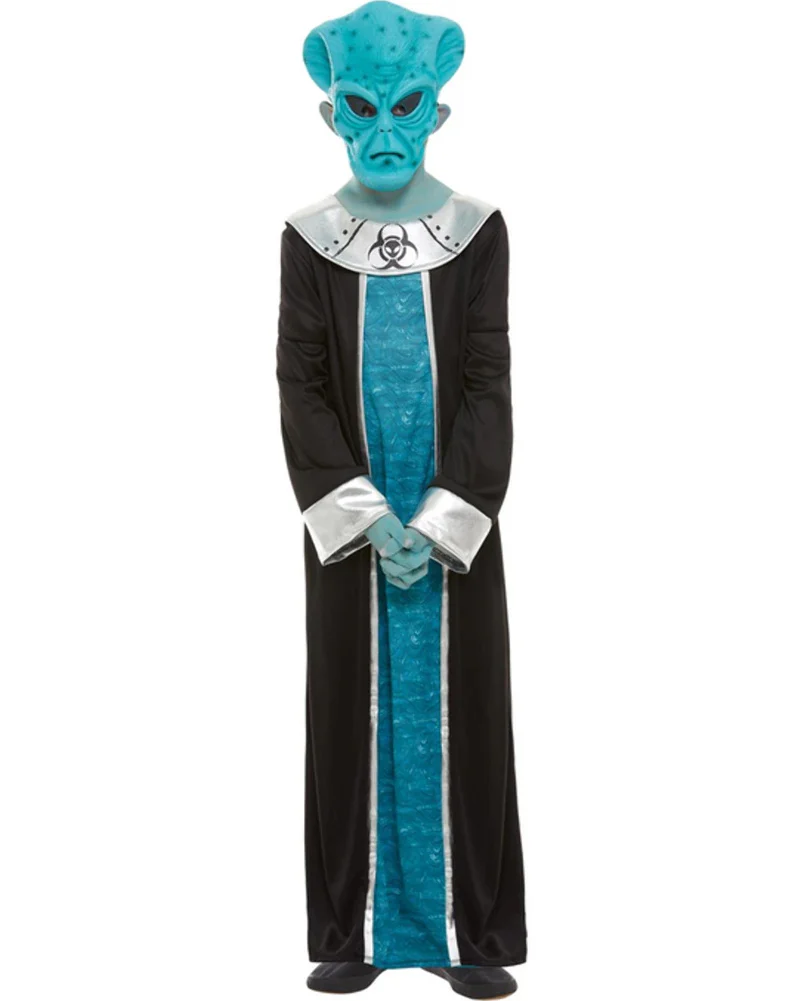 Blue Alien Boys Costume - Image 2